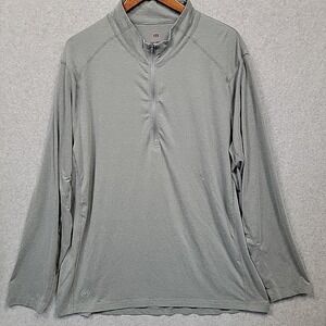 Travis Mathew Quarter Zip Pullover Heather Gray Stretch Performance Sweater 3XL